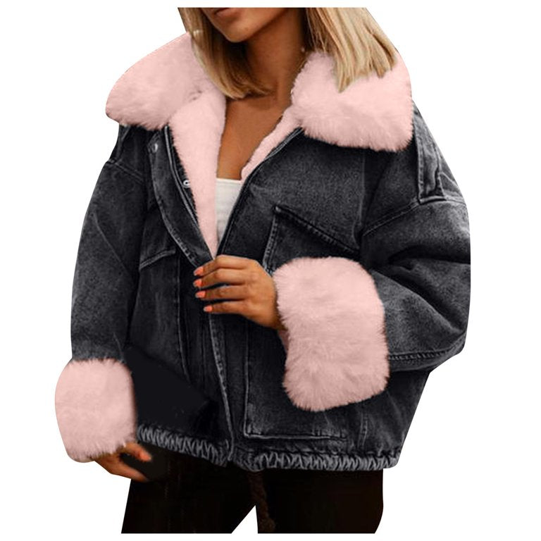 JACKET FAUX FUR TERRY