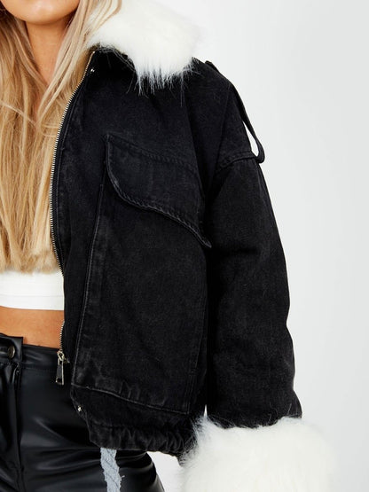 JACKET FAUX FUR TERRY