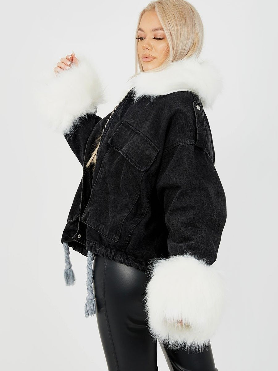 JACKET FAUX FUR TERRY