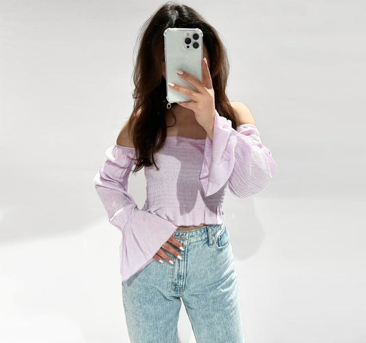 Millie off shoulder - Lila